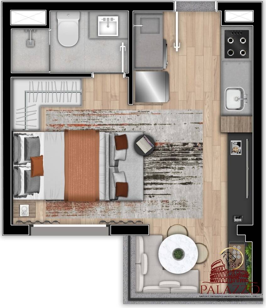 Apartamento à venda com 1 quarto, 28m² - Foto 6