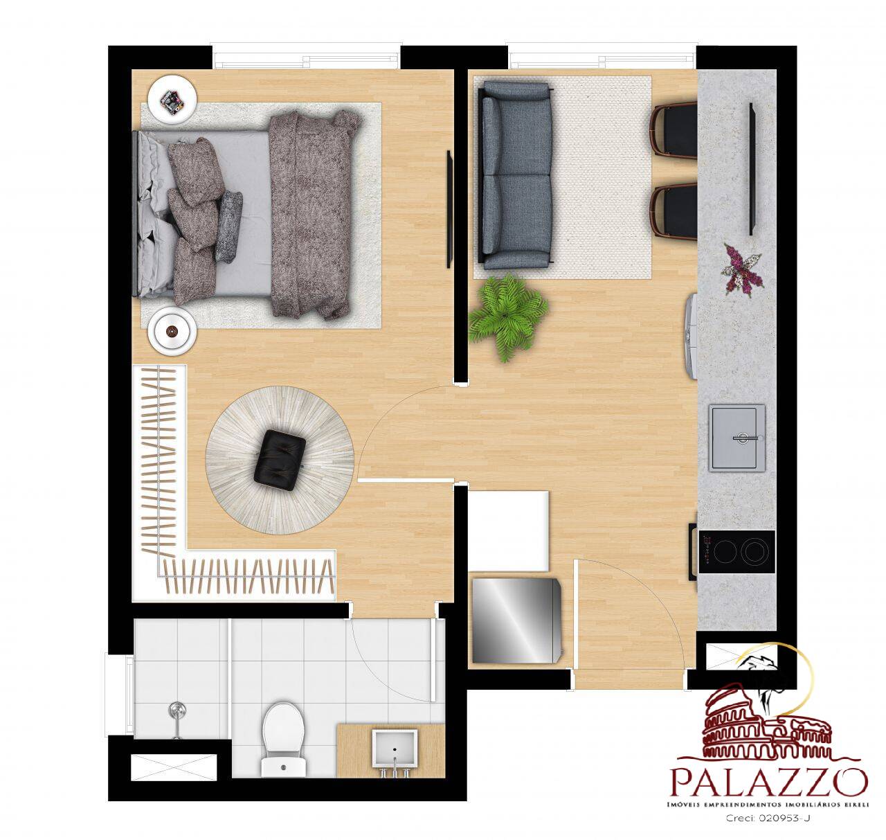 Apartamento à venda com 1 quarto, 24m² - Foto 4