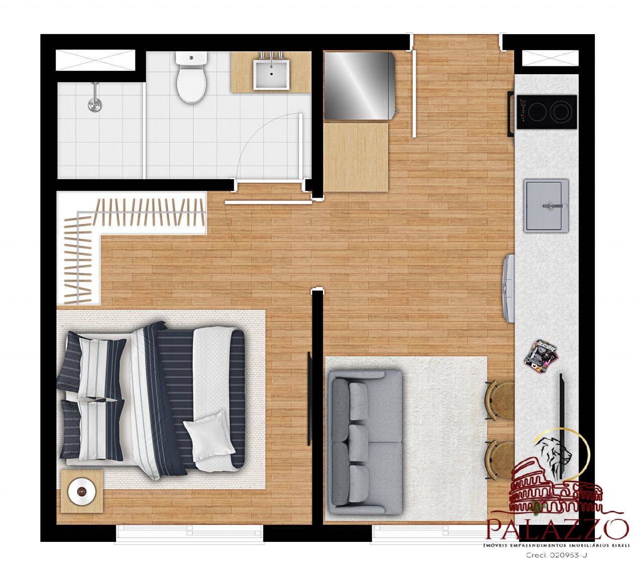 Apartamento à venda com 1 quarto, 24m² - Foto 7